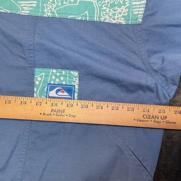 Quicksilver x Stranger Things Jacket Mens Medium Blue Surfer Patchwork Full Zip - Picture 3 of 10